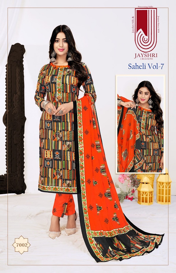 Jayshri Saheli Vol-7 Cotton Designer Printed Dress Material